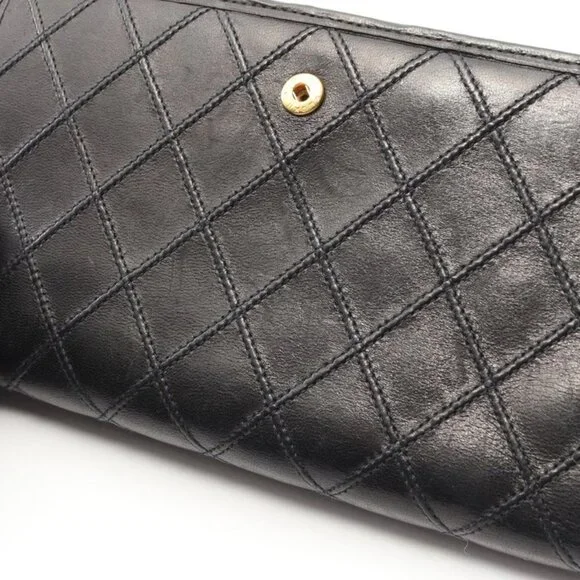 Chanel Bifold Wallet Bicolor Black Lambskin - Picture 10 of 12